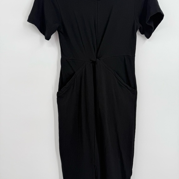 Anthropologie Daily Practice Delevan Midi Dress Black Size XS Short Sleeves - Picture 5 of 12